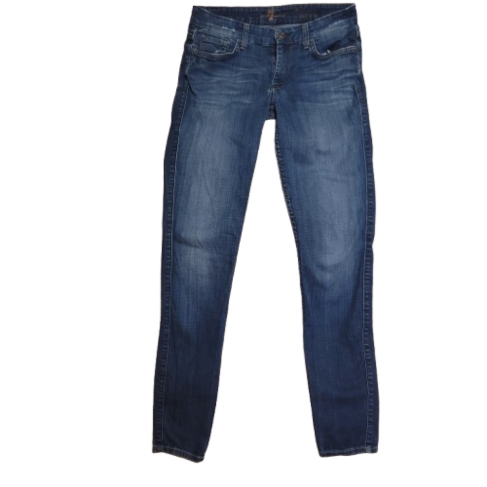 7 FOR ALL MAN KIND JEANS denim Slim Illusion High Waist Skinny 28 Nade In USA